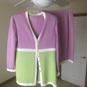 St. John Women's Sweater (M) and Skirt (8)